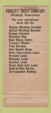 Matchbook Cover - Fidelity Trust Company Pittsburgh PA 30 Strike