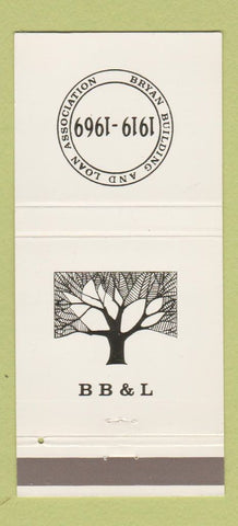 Matchbook Cover - Bryan Building and Loan Association 1969 Bryan TX 30 Strike
