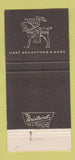 Matchbook Cover Wick's & Greenman Utica New Hartford NY Men's Clothes 30 Strike
