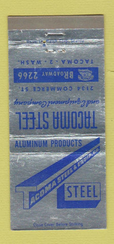 Matchbook Cover - Tacoma Steel Equipment WA 30 Strike