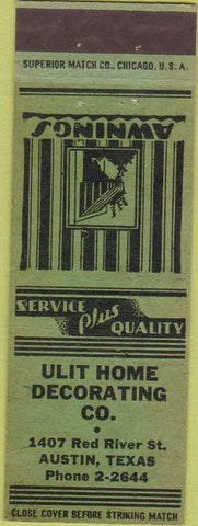 Matchbook Cover - Ulit Home Decorating Austin TX green
