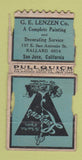 Matchbook Cover - GE Lenzen Painting San Jose CA POOR PULLQUICK