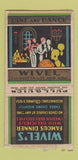Matchbook Cover - Wivel's Restaurant deco New York City WORN TAPED PULLQUICK
