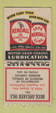 Matchbook Cover - Kendall oil gas Buck Shearer Los Angeles CA PULLQUICK WEAR