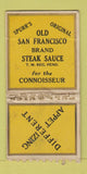 Matchbook Cover - San Francisco Steak Sauce CA PULLQUICK WEAR