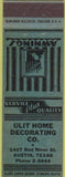 Matchbook Cover - Ulit Home Decorating Austin TX blue