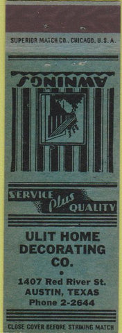 Matchbook Cover - Ulit Home Decorating Austin TX blue