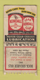 Matchbook Cover - Kendall oil gas Buck Shearer Los Angeles CA PULLQUICK WORN
