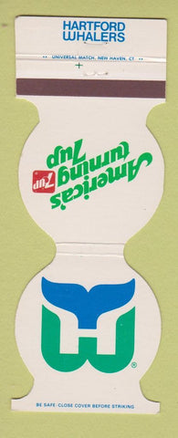 Matchbook Cover - Hartford Whalers Hocket 7up Soda 1980-81