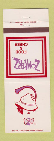 Matchbook Cover - Zonkerz Food and Cheer Fort Wayne IN girlie
