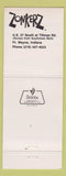 Matchbook Cover - Zonkerz Food and Cheer Fort Wayne IN girlie