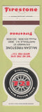 Matchbook Cover - Firestone Tires Fayetteville NC McLEan