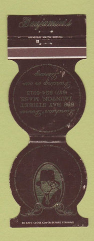 Matchbook Cover - Benjamin's Taunton MA restaurant WEAR