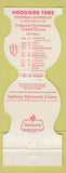 Matchbook Cover - Indiana Hoosiers Football Basketball Credit Union 1985