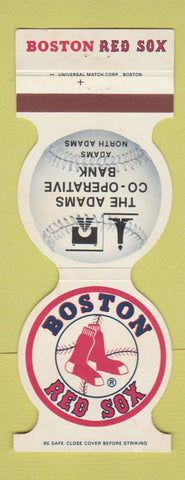 Matchbook Cover - Boston Red Sox Baseball Adams Bank MA 1986