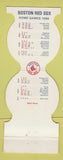 Matchbook Cover - Boston Red Sox Baseball Adams Bank MA 1986