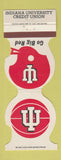 Matchbook Cover - Indiana Hoosiers Football Basketball Credit Union 1985 WEAR