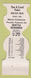 Matchbook Cover - Seattle Seahawks Football Match Collectors Kent WA 1984