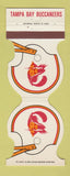 Matchbook Cover - Tampa Bay Buccaneers Football 1980 Hoagie Hut Tampa FL