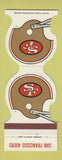 Matchbook Cover - San Francisco 49ers Football 1982 US Steel Supply CA