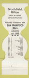 Matchbook Cover - San Francisco 49ers Football 1985 Northfield Hilton Troy MI