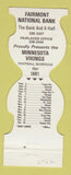 Matchbook Cover - Minnesota Vikings Football 1981 Fairmont Bank MN