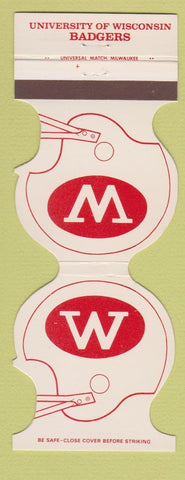 Matchbook Cover - Wisconsin Badgers Football 1977 Bank Spring Green Plain WI