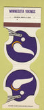 Matchbook Cover - Minnesota Vikings Football 1980 Benson's Eyewear