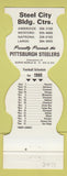 Matchbook Cover - Pittsburgh Steelers Football 1980 Ambridge Wexford Natrona PA