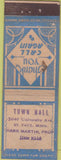 Matchbook Cover - Town Hall ST Paul MN Arrow STAMPED