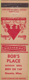 Matchbook Cover - Bob's Place Onamia MN