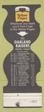 Matchbook Cover - Oakland Raiders Football 1972 Schedule Yellow Pages