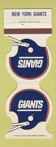 Matchbook Cover - New York Giants Football 1980 National Brand Discount Tires