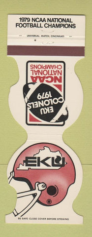 Matchbook Cover - Eastern Kentucky Colonels Football 1980
