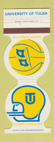 Matchbook Cover Tulsa OK Golden Hurricanes football basketball 1978 Boulder Bank