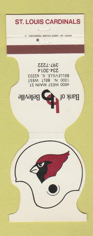 Matchbook Cover - St Louis Cardinals Football 1982 Belleville IL BAnk