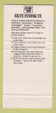 Matchbook Cover - Pure India Tea London UK England girlie 30 Strike