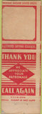 Matchbook Cover - Minnesota ND Match Corp BLANK PRINTING ERROR wear