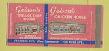 Matchbook Cover - Grison's Steak Chop House San Francisco CA 30 Strike