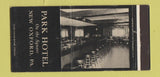 Matchbook Cover - Park Hotel New Oxford PA 30 Strike