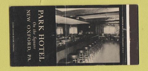 Matchbook Cover - Park Hotel New Oxford PA 30 Strike
