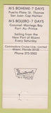 Matchbook Cover - Bolero Commodore Cruise Line 30 Strike