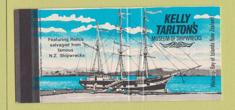Matchbook Cover - Museum Shipwrecks Waitangi Bay New Zealand SAMPLE 30 Strike