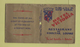 Matchbook Cover - Hotel Victoria New York City WORN PULLQUICK