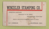 Matchbook Cover - Winzeler Stamping Montpelier OH WORN PULLQUICK