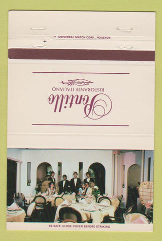 Matchbook Cover - Pontillo Ristorante Italiano Friendswood TX 40 Strike