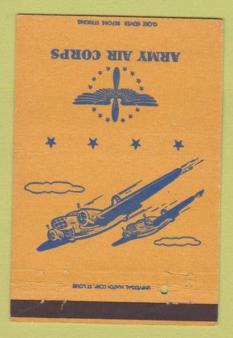 Matchbook Cover - Army Air Corps postcard 40 Strike