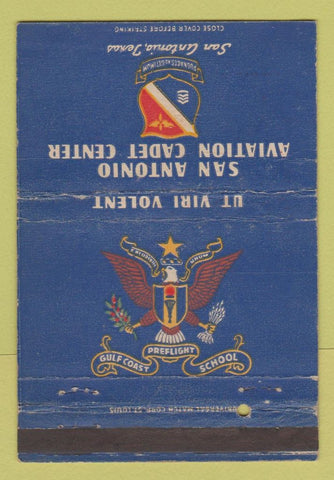 Matchbook Cover San Antonio Aviation Cadet Center San Antonio TX WORN 40 Strike