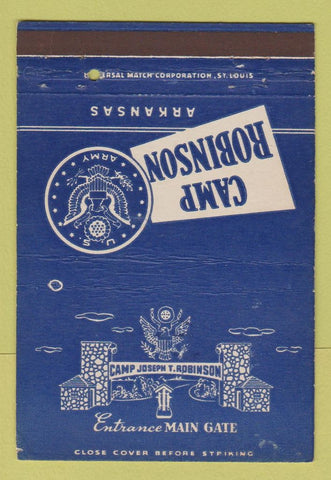 Matchbook Cover - Camp Robinson AR Army postcard 40 Strike
