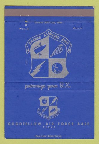 Matchbook Cover - Goodfellow Air Force Base BA WEAR 40 Strike